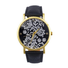 Load image into Gallery viewer, Fashion Watches women Quartz Watches PU Leather Flower Print Women Casual Wristwatches relogios feminino