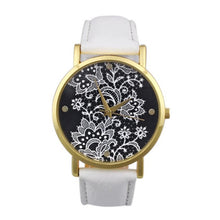Load image into Gallery viewer, Fashion Watches women Quartz Watches PU Leather Flower Print Women Casual Wristwatches relogios feminino