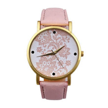 Load image into Gallery viewer, Fashion Watches women Quartz Watches PU Leather Flower Print Women Casual Wristwatches relogios feminino