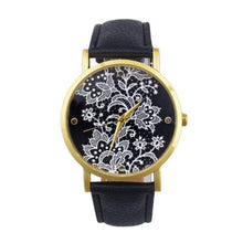 Load image into Gallery viewer, Fashion Watches women Quartz Watches PU Leather Flower Print Women Casual Wristwatches relogios feminino