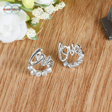 Load image into Gallery viewer, SUSENSTONE 1 Pair Women Lady Elegant Crystal Rhinestone Ear Stud Earrings New Fashion