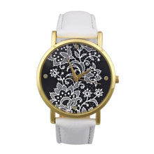 Load image into Gallery viewer, Fashion Watches women Quartz Watches PU Leather Flower Print Women Casual Wristwatches relogios feminino