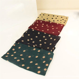 Stylish Polka Dots Chiffon Scarf Sunscreen Long Scarves Sun Block Shawl Wraps For Women Girls 150 x 48 cm