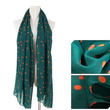 Load image into Gallery viewer, Stylish Polka Dots Chiffon Scarf Sunscreen Long Scarves Sun Block Shawl Wraps For Women Girls 150 x 48 cm