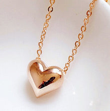 Load image into Gallery viewer, SUSENSTONE Gold Heart Necklace Fashion Women trendy Statement Chain Pendant Necklace Jewelry