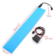 Load image into Gallery viewer, 30x5cm 12V Flexible EL Light Panel Electroluminescent